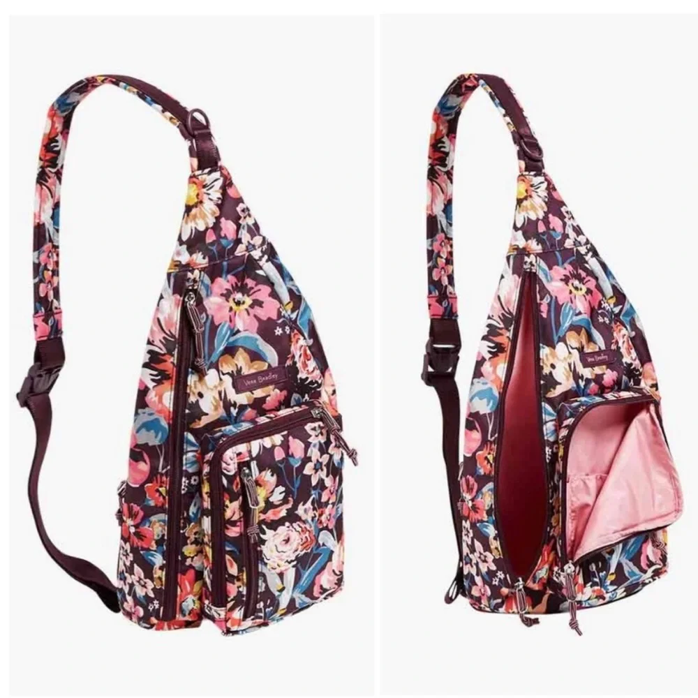 VERA BRADLEY Floral Sling Backpack